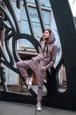 Încarcă imaginea în vizualizatorul Galerie, Trening dama cu lant aplicat la buzunar - Hera Fashion Ro

